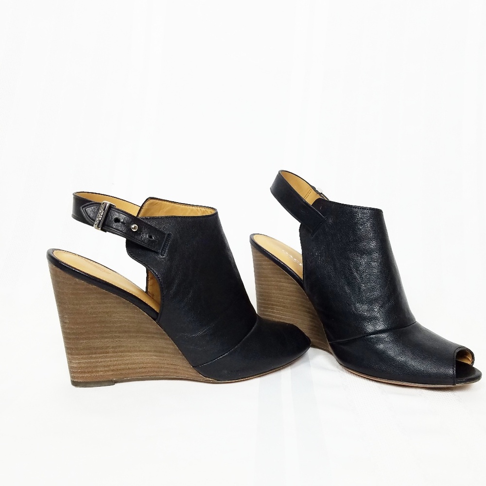 Coach Shoes | Coach Lindsey Stacked Wedge 9.5